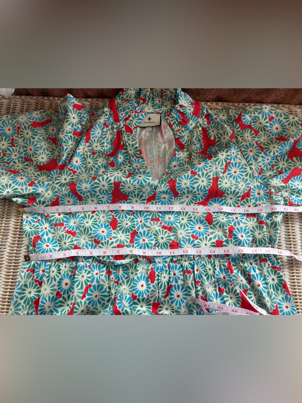 Tuckernuck Poppy Bloom Crawford Dress Size Large Floral resort wear  #123 - Picture 9 of 11